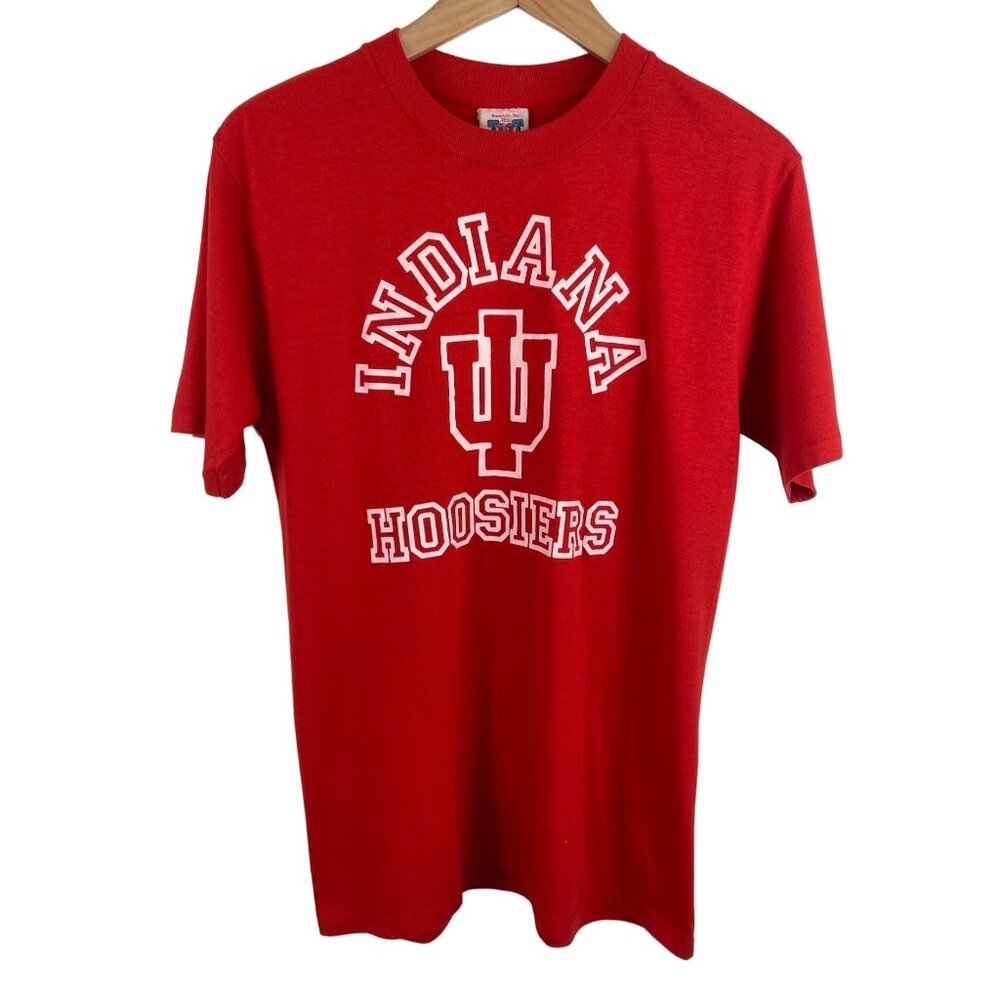 Indiana Hoosiers Mens Size Large Red Short Sleeve Vintage T-shirt Trau & Loevner